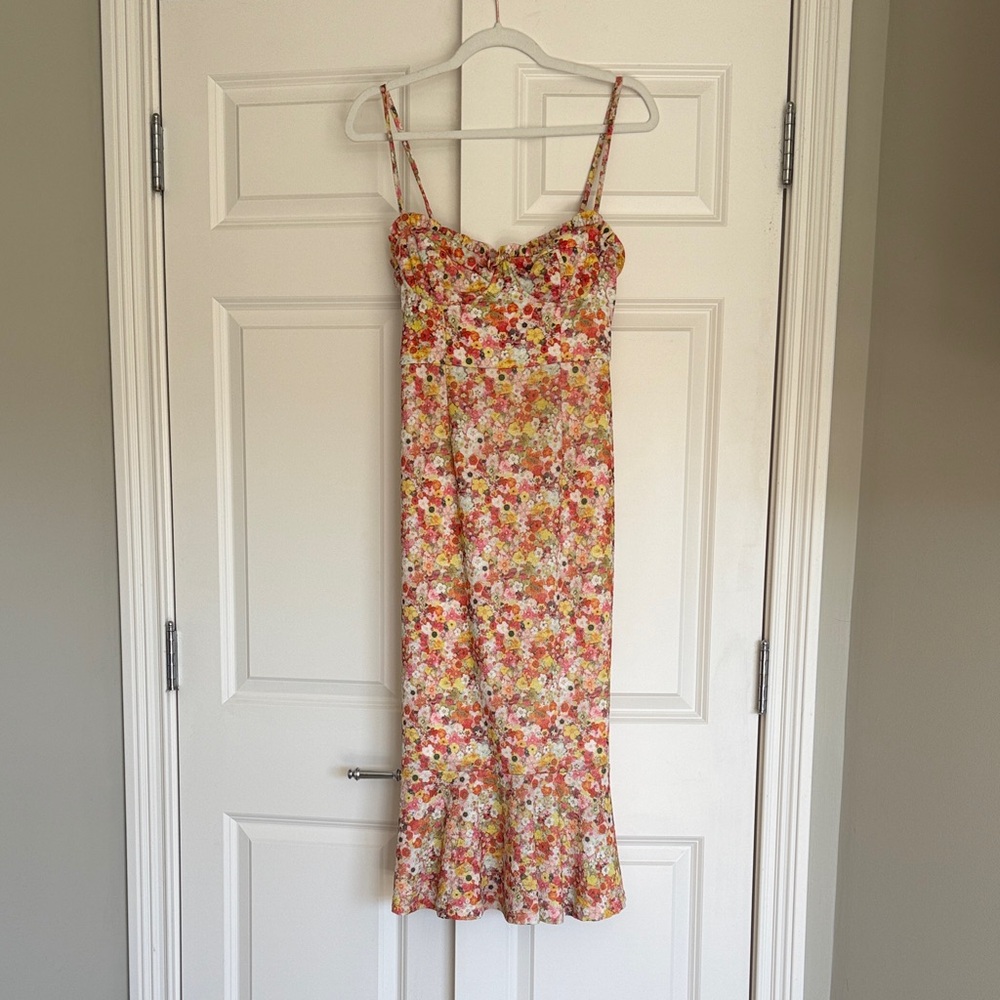 Anthropologie Hutch Multicolor Floral Midi Dress